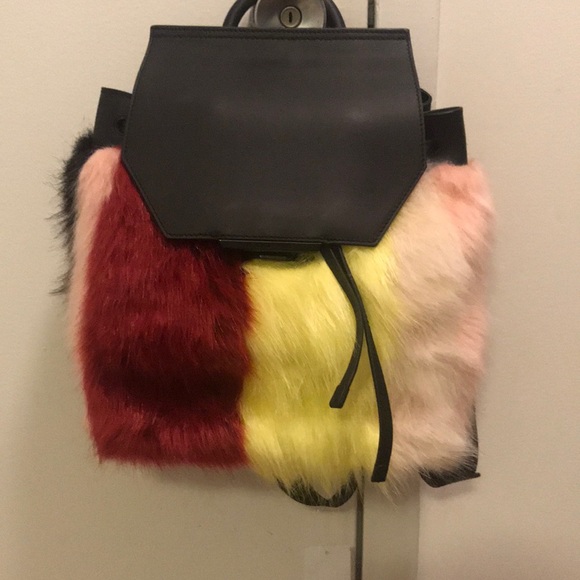 Kendall & Kylie Faux Fur Nancy Backpack Multicolor - Picture 4 of 5
